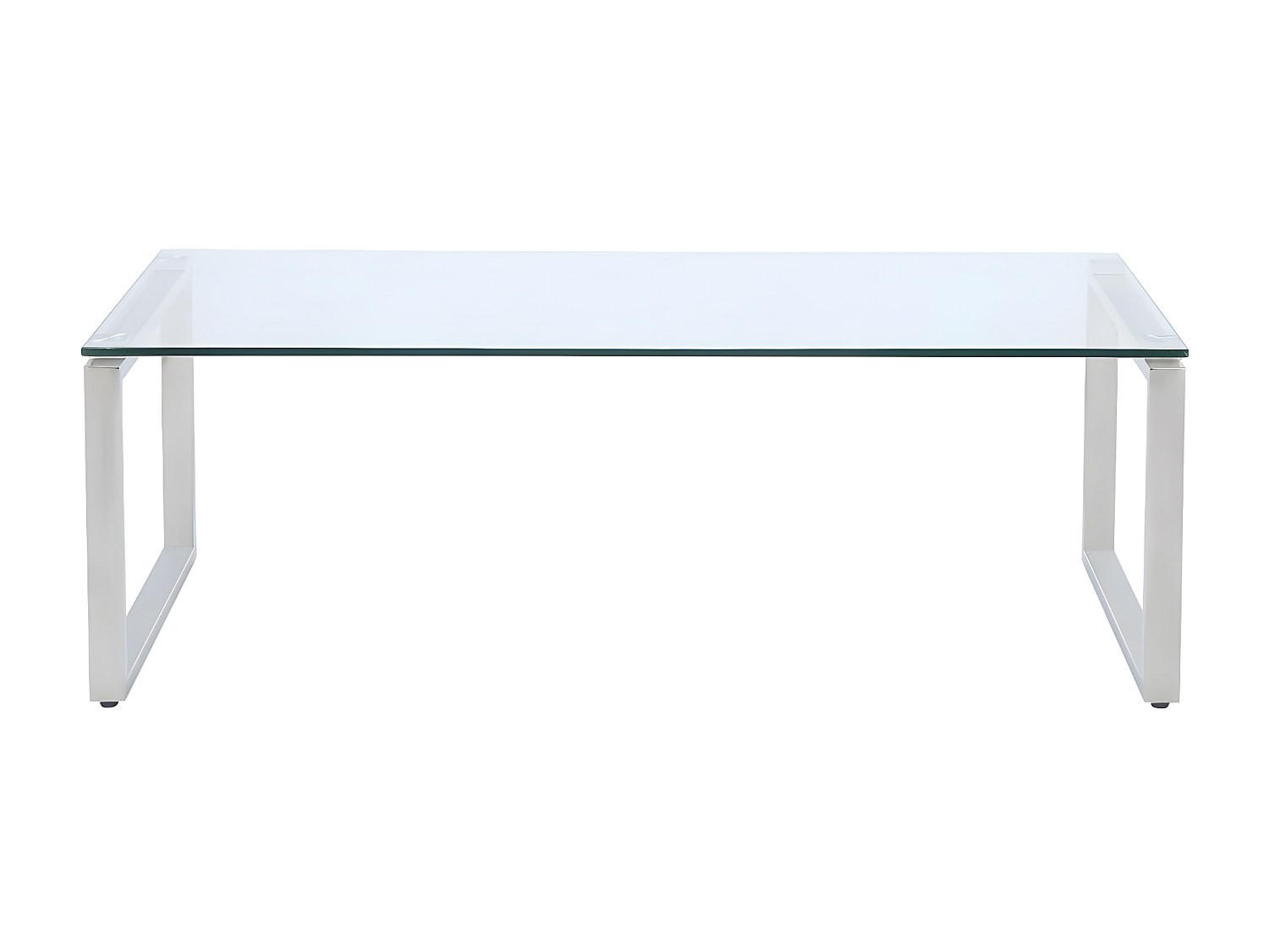 COUCHTTISCH nicht ausziehbar - 120 cmcm x 60 cmcm - Glas - Transparent, Silberfarben - FREYA - Transparent/Silberfarben, Glas (60/120/41cm) - Vente-Unique