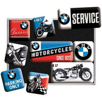 MAGNETSET 9-teilig BMW Motorcycles - Multicolor, Metall (9/7/2cm) - Nostalgic-Art
