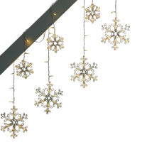 VORHANGLEUCHTEN Snowis, Transparent, 70 x 19 x 500 cm, Dekorative Christmas Weihnachtsdeko - Transparent, Kunststoff (500cm) - home&you