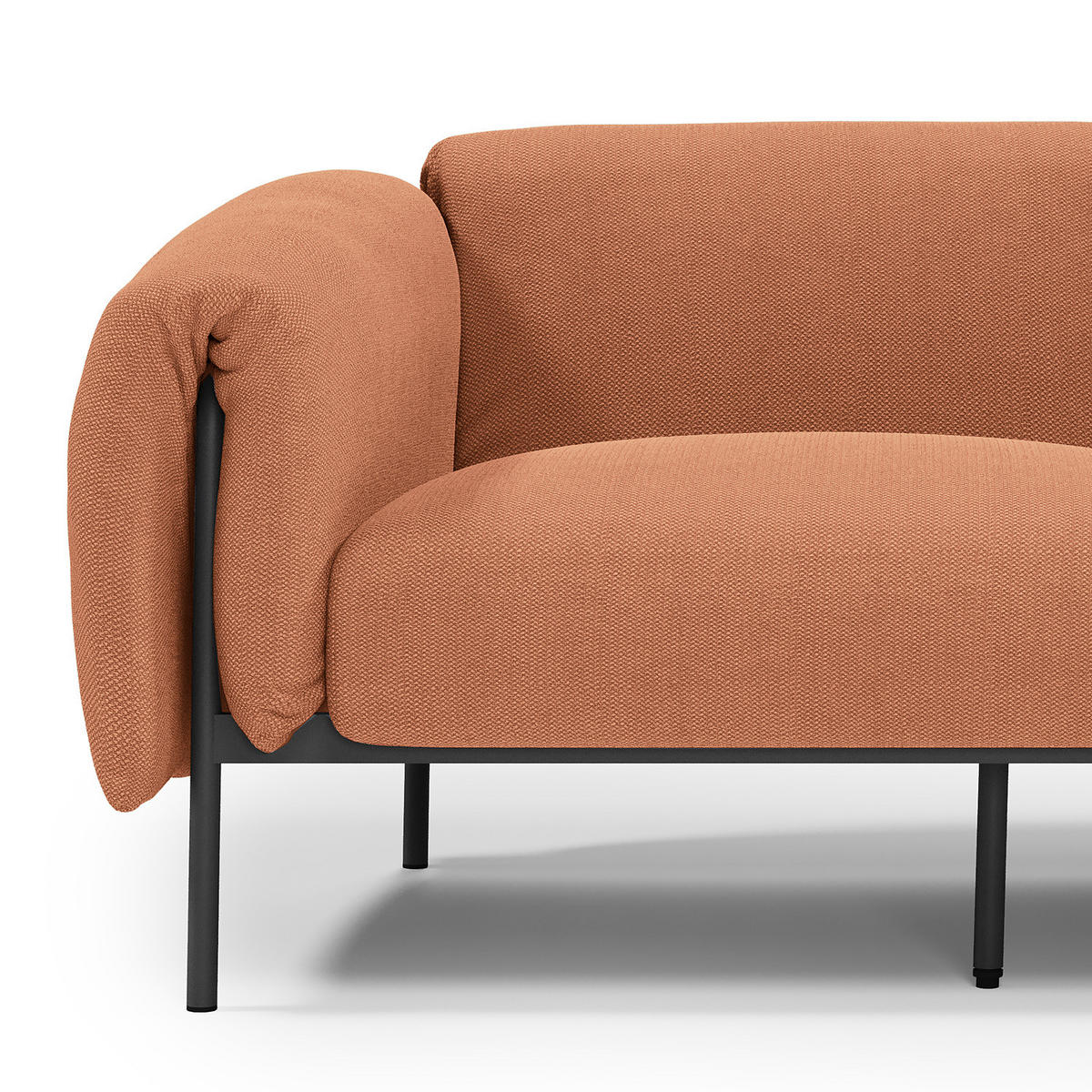 2-SITZER OUTDOOR-SOFA - Rosa, Textil/Metall (184/70/98cm) - home24