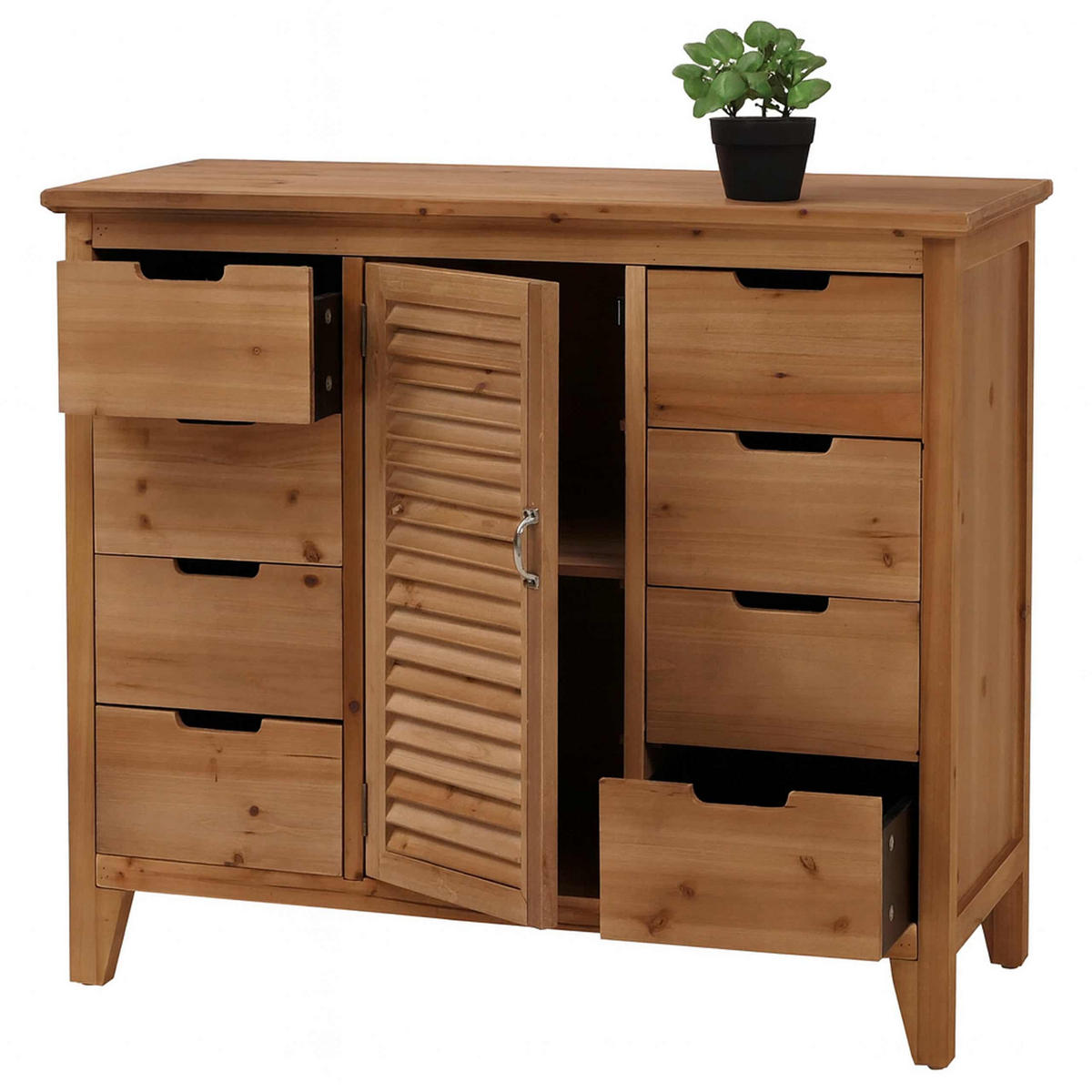 LÉKÁRNICKÁ KOMODA Hnědá - hnědá, dřevo (91/80/40cm) - MCW
