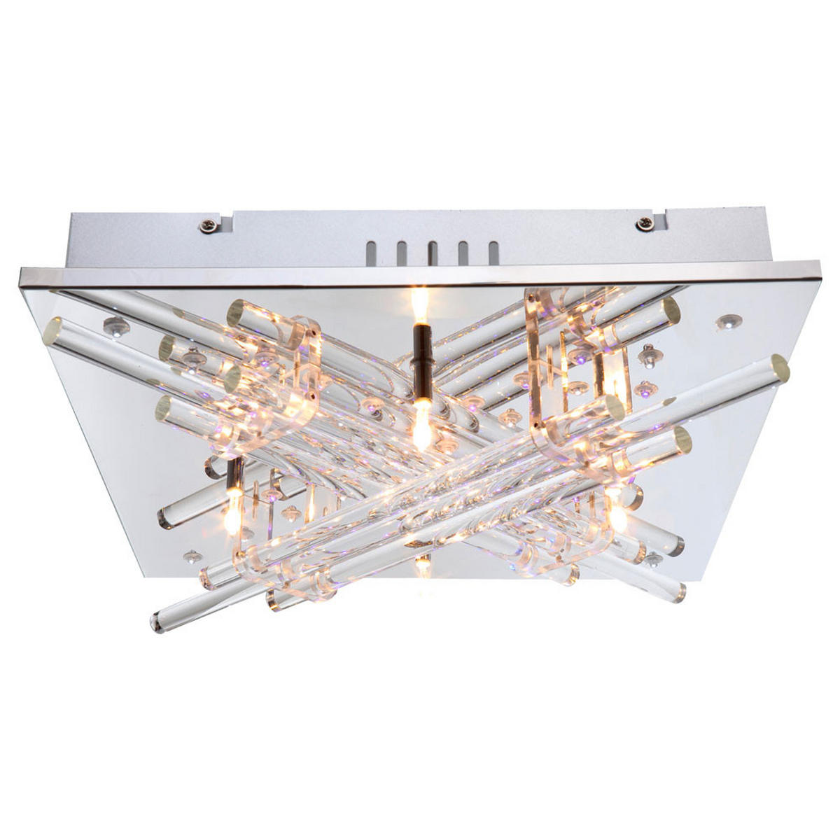 LED DECKENLEUCHTE PICABI Silber - Silberfarben, Glas (35/35/10cm)