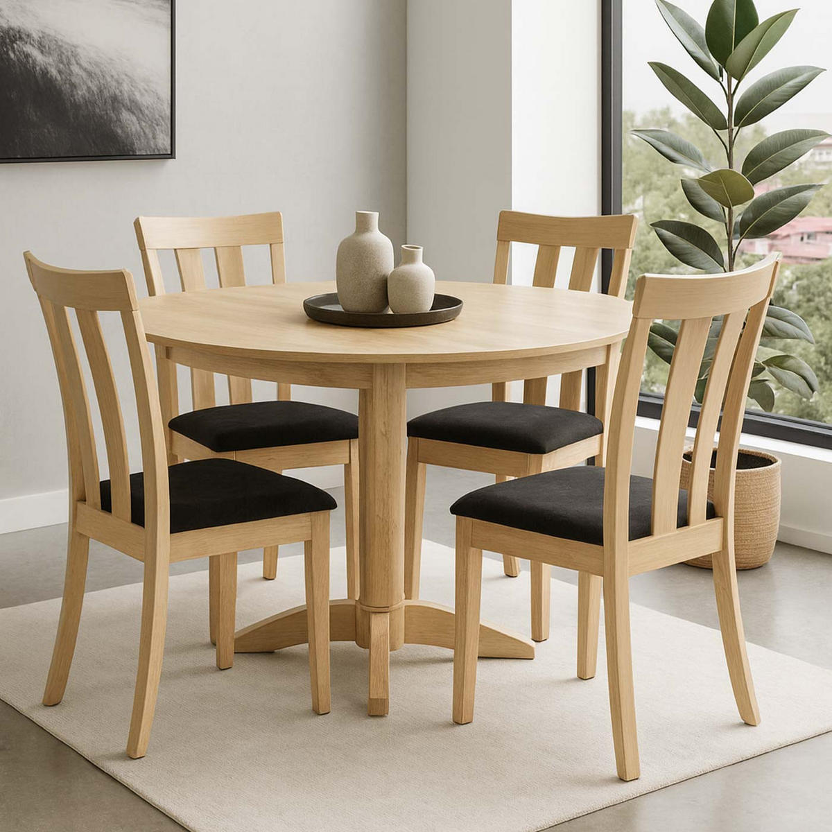 ESSZIMMERSTUHL Schwarz, Braun 2er-Set - Schwarz/Braun, Holz (42/96/58cm) - MCW