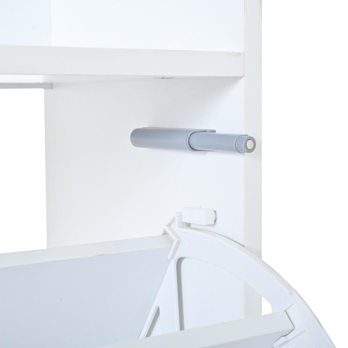 SCHUHSCHRANK aus MDF 70x25x120cm in Weiß mit 6 Fächern - Weiß, Holzwerkstoff (70/102/25cm) - Modfu