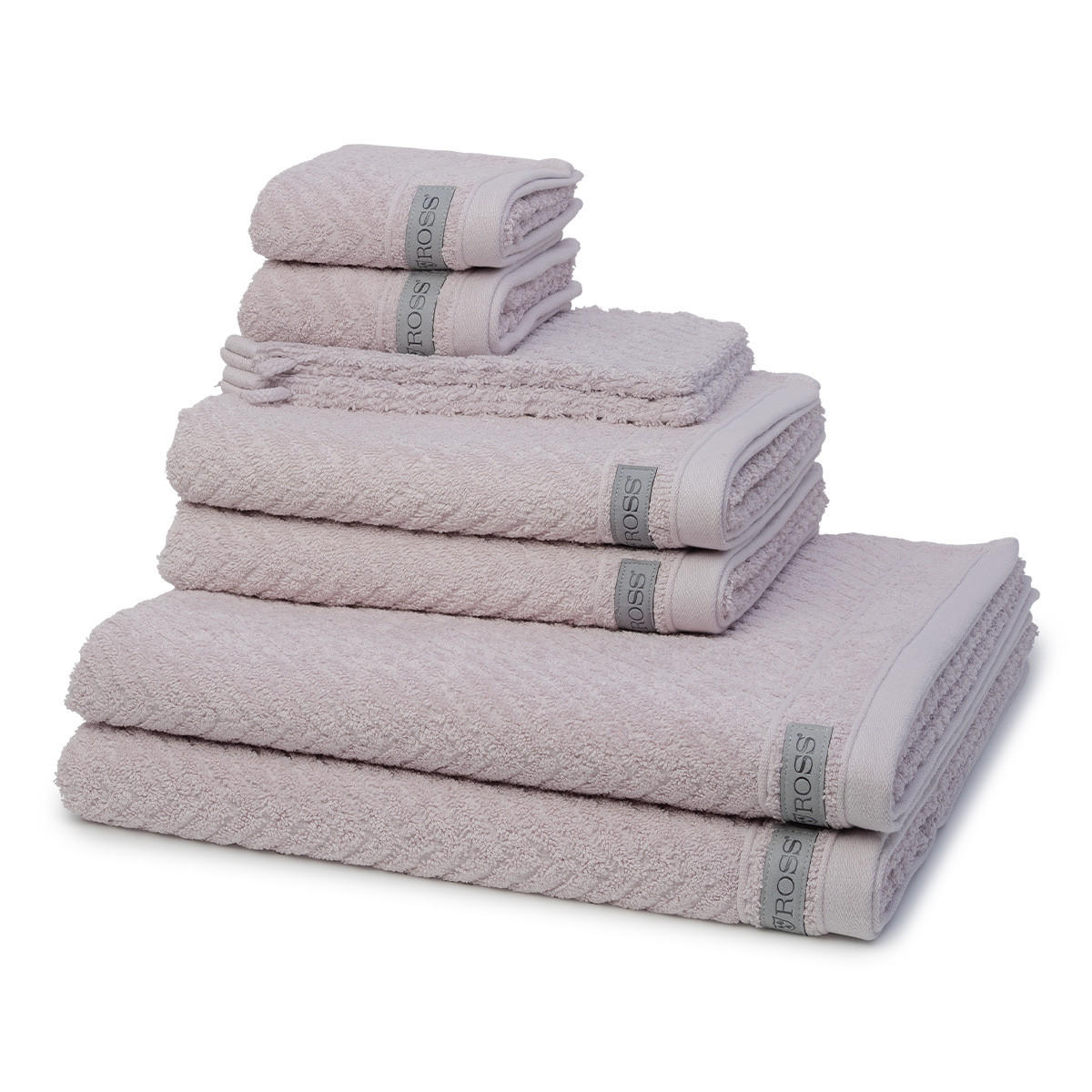 FROTTIERSET Smart 8-teilig - Hellgrau, Textil (50/100cm) - Ross