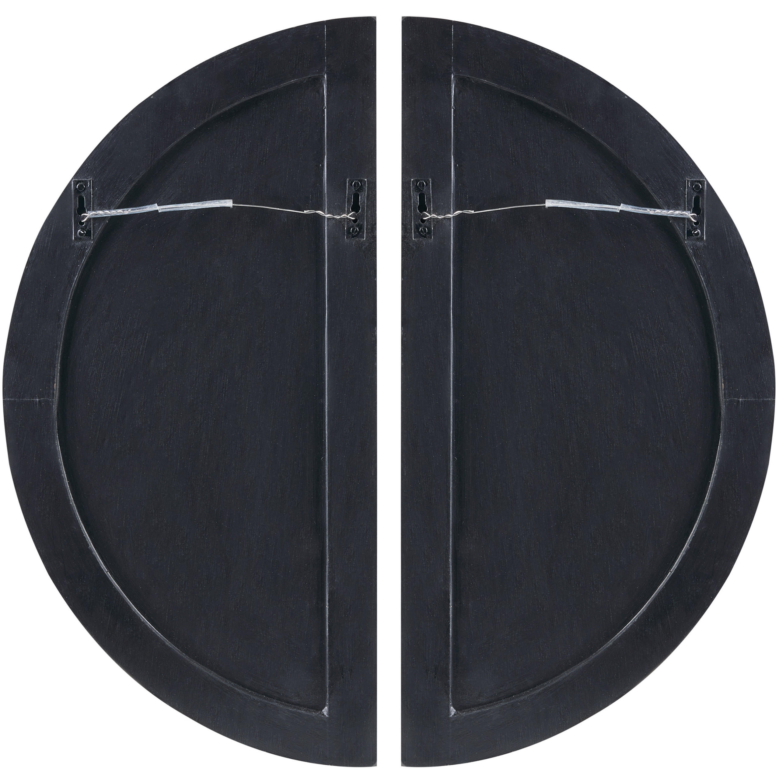 WANDDEKORATION Glas schwarz/weiß Mandau - Weiß, Glas (38/76/3cm) - Beliani
