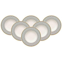 SUPPENTELLER Audun Promenade weiß-grau-gelb ø 24,2 cm 6er Set - Gelb/Weiß, Keramik (24.2cm) - Villeroy & Boch