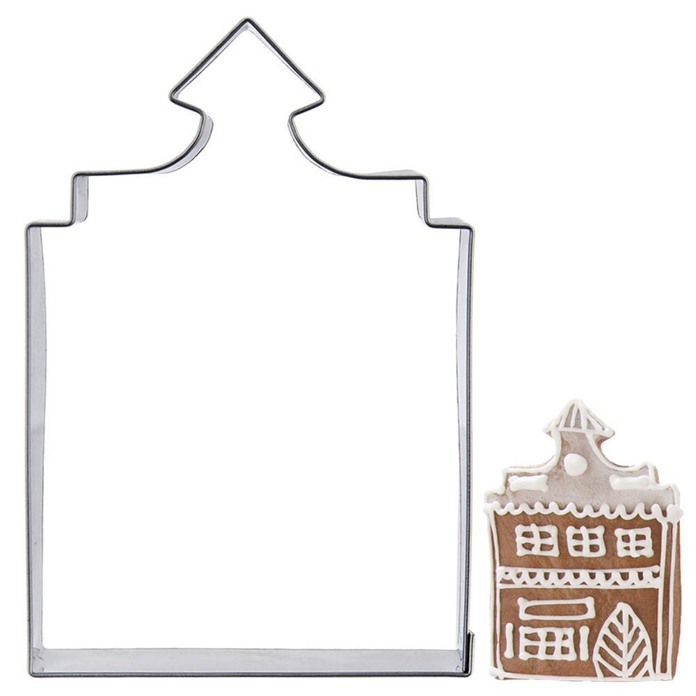 AUSSTECHFORM Haus kompakt 10 cm Silber - Silberfarben, Metall (6.3/1.5/10cm) - Orion 