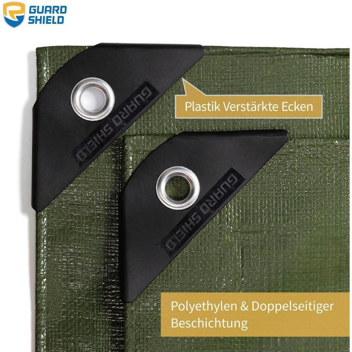 GEWEBEPLANE 4 x 8 m grün, wasserdicht 160g - Grün, Kunststoff (32/2/43cm)