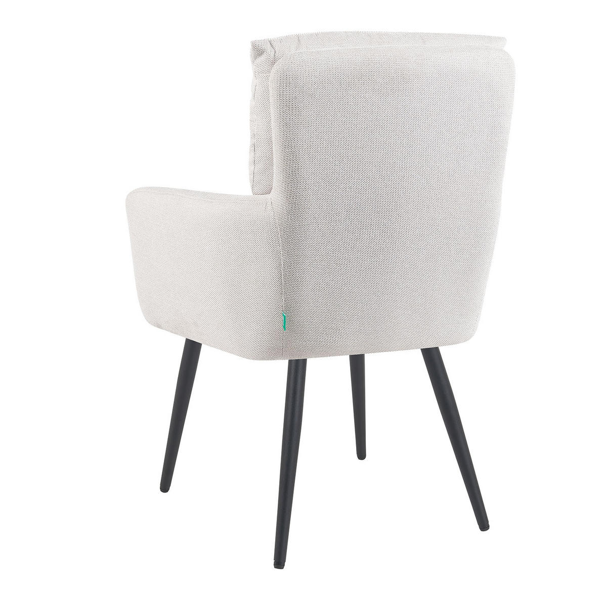 ESSZIMMERSTUHL Mika-Yann - Creme/Schwarz, Textil/Metall (59/94/66cm) - DUBI Möbel