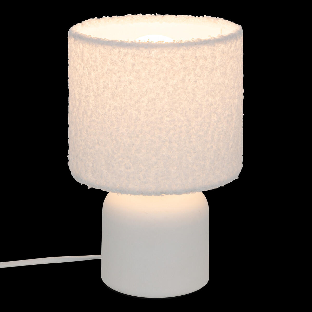 TISCHLAMPE Keramik Bona Ø 14 cm - Weiß, Kunststoff (14/14/22cm) - Atmosphera Createur d´interieur