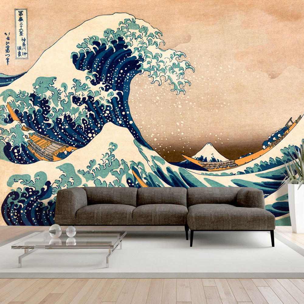 SELBSTKLEBENDE FOTOTAPETE 147/105 cm - Blau/Beige, Kunststoff/Textil (147/1cm) - KUNSTLOFT