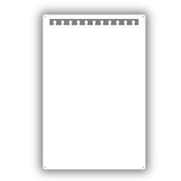 MAGNETTAFEL mit Schlüsselhaken Oben Weiß 49x74 cm - Weiß, Metall (49/74/0.7cm) - ANWICAR