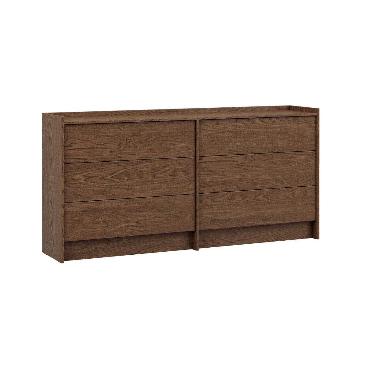 KOMODA Japandi Tmavé drevo - hnedá, kompozitné drevo (184/90/38cm) - Petits-meubles