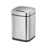 MÜLLEIMER Stilvoller Aus Mattem Edelstahl Mit Sensor & Touch Bedienfeld 6 Liter 31,5 x 21 x 21 cm Silber - Silberfarben, Metall (21/31.5/21cm) - PROREGAL