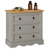 KOMMODE TEQUILA - Braun/Grau, Holz (88/86/44cm) - IDIMEX