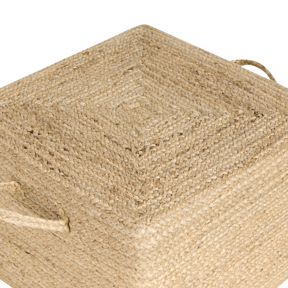 PUF Juta Přírodní Dhadar - přírodní, textil (45/30/45cm) - Beliani