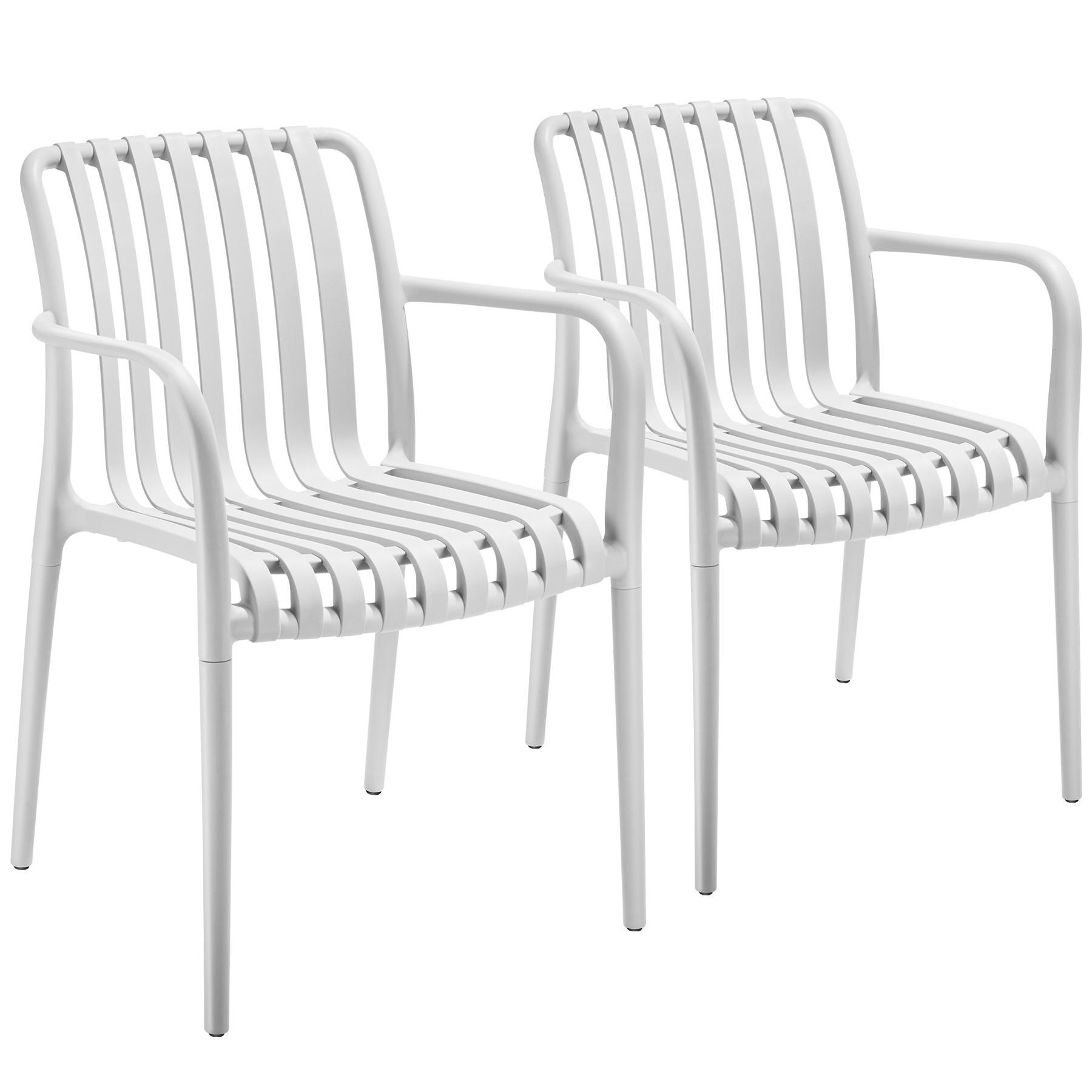 GARTENSTÜHLE Alcudia,54,5 x 58 x 80,5 cm, Belastbarkeit 120 kg,weiß - Creme, Textil (54.5/80.5/58cm) - tectake