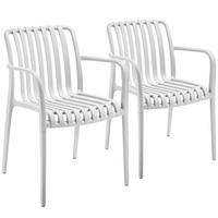 GARTENSTÜHLE Alcudia,54,5 x 58 x 80,5 cm, Belastbarkeit 120 kg,weiß - Creme, Textil (54.5/80.5/58cm) - tectake