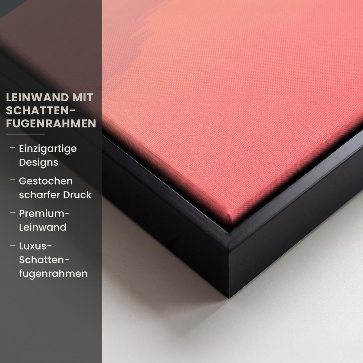 LEINWAND Bilder mit Rahmen - Segelboot - Rosa Meer - Sonnenuntergang - Berge - 50x50 - Rosa, Textil (50/50cm) - MuchoWow