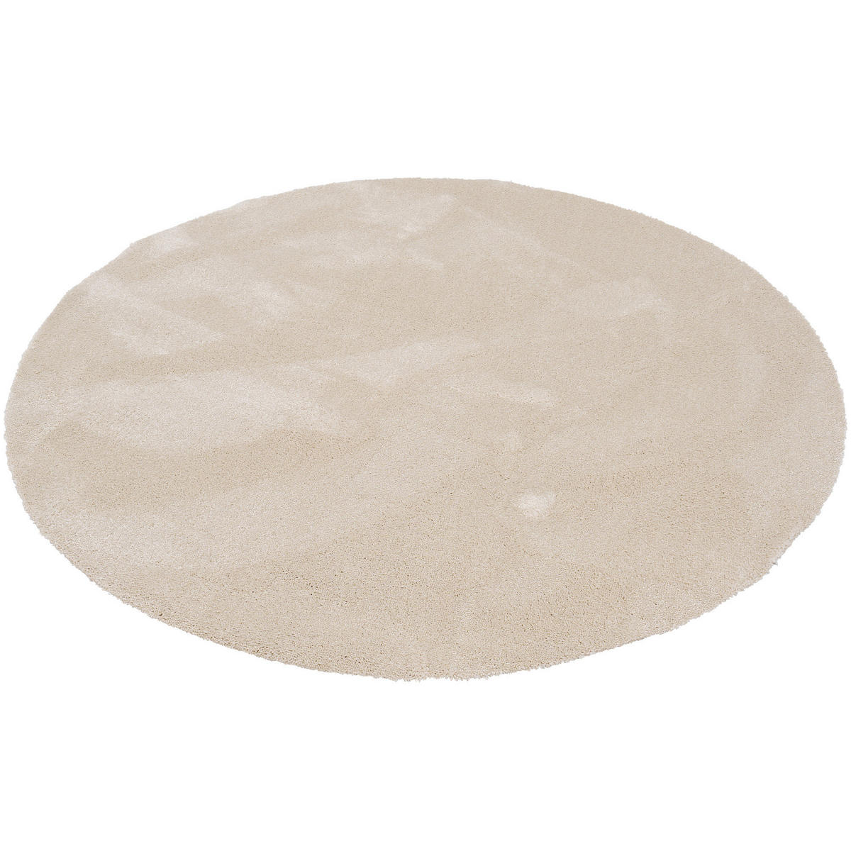 HOCHFLORTEPPICH LIVORNO RUND SUPER SOFT - Creme, Textil (133/133cm) - Snapstyle