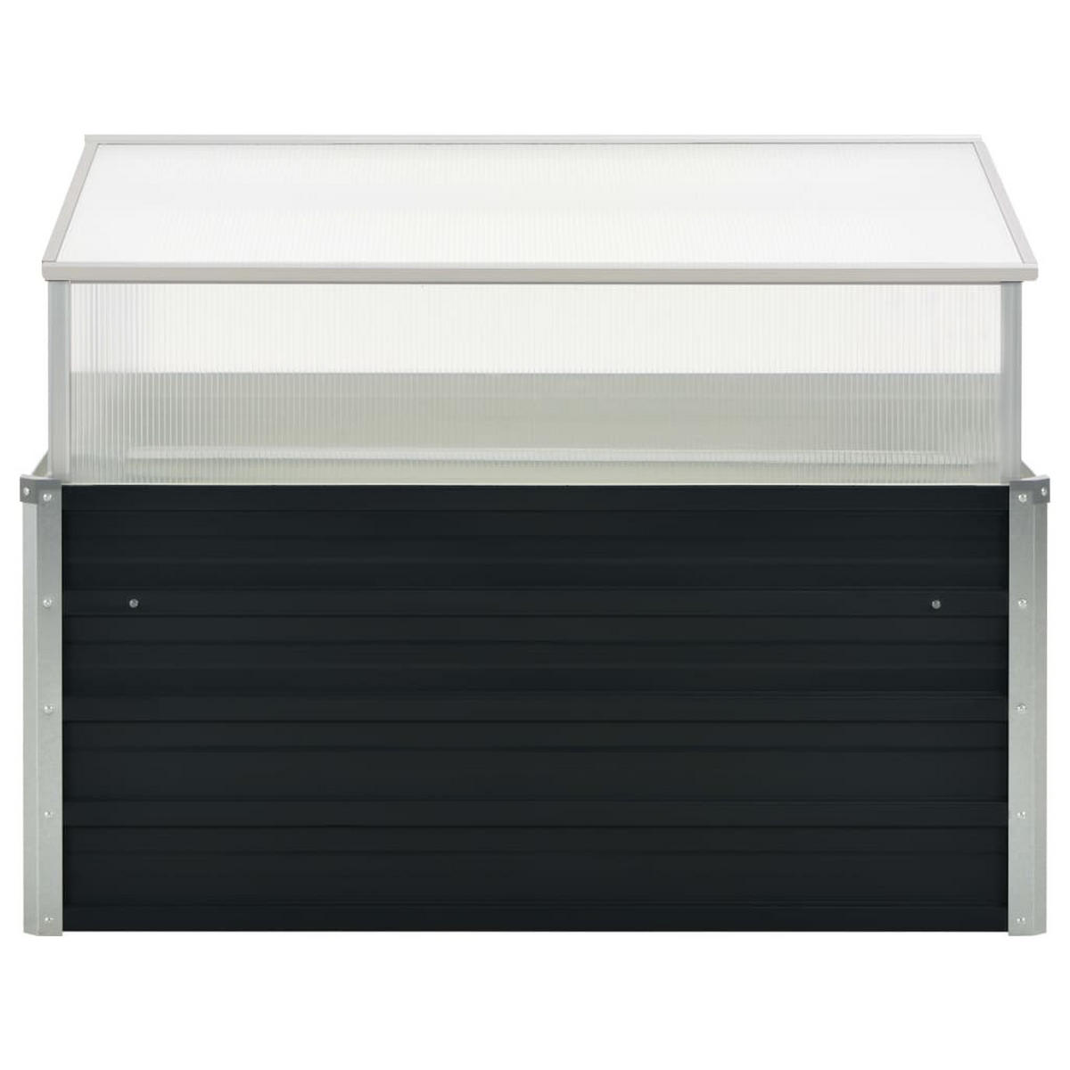 GEWÄCHSHAUS Anthrazit 100x100x77 cm Verzinkter Stahl - Anthrazit, Metall (100/77/100cm)
