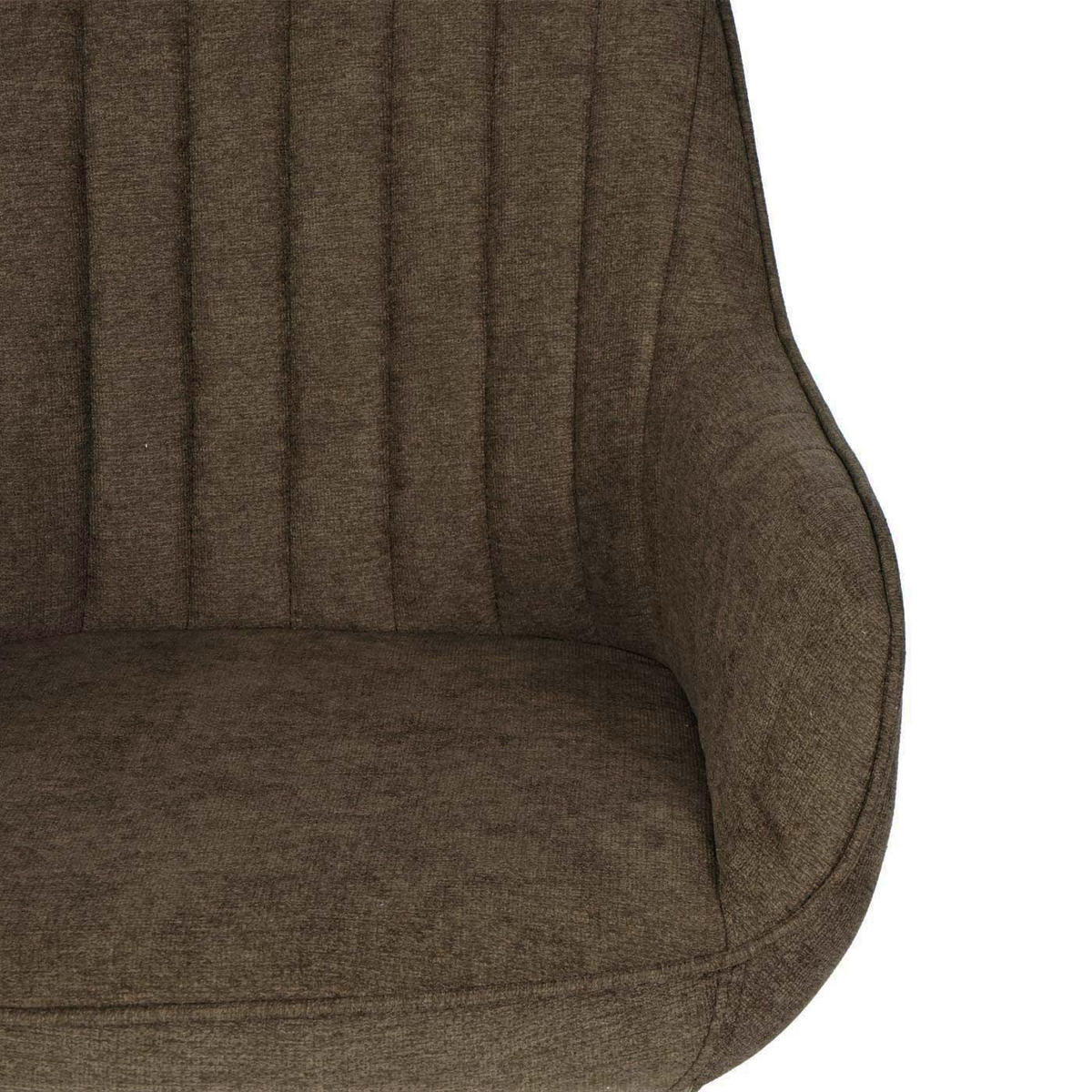 DREHSTUHL HxBxT 87x58x58cm Sitzhöhe 46cm Stoff/Textil mit Armlehne Braun - Braun, Textil (58/87/58cm) - PROREGAL