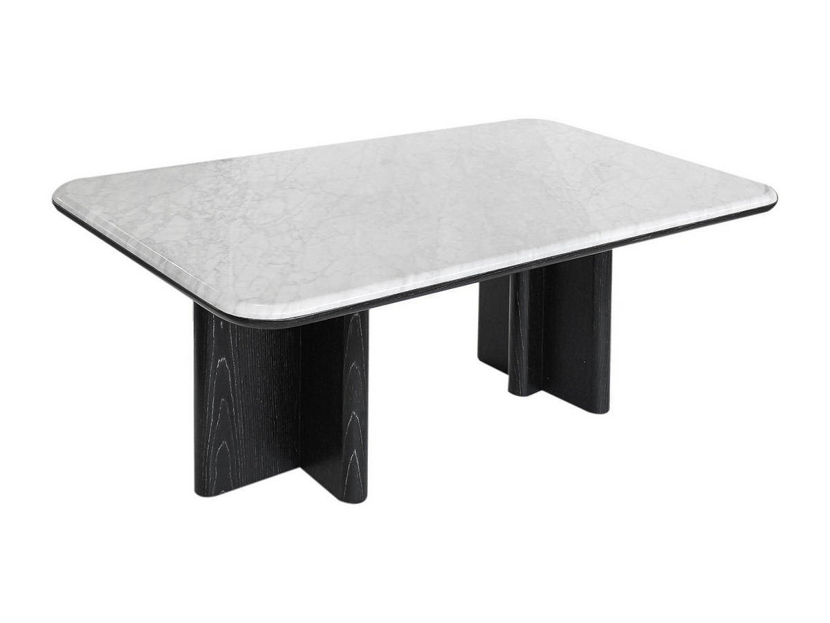 COUCHTISCH - 100 cm x 60 cm - marmor - schwarz, weiß Zaneska - Schwarz/Weiß, Stein (60/100/40cm) - Vente-Unique