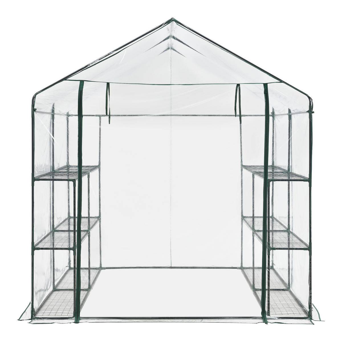 GEWÄCHSHAUS Grünau - Transparent, Kunststoff (200/220/200cm) - [en.casa]