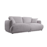 2-SITZER-SOFA Locco Grau, Zweisitzer Sofa - Grau, Holzwerkstoff (206/83/102cm) - Bettso