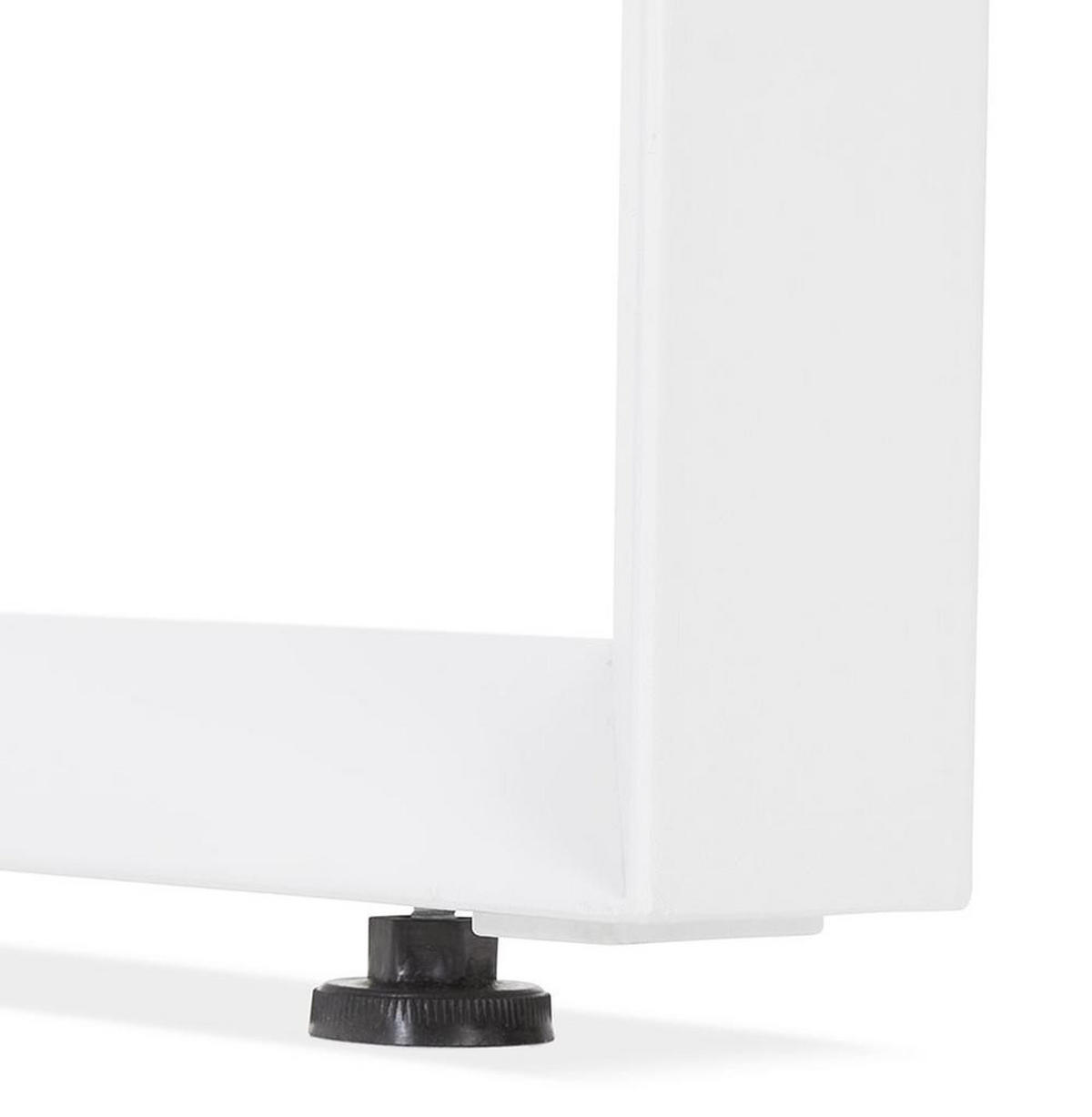 SCHREIBTISCH Quadratisch Groß Für Homeoffice XERAL, Weiß 140x140x74 cm - Weiß, Holzwerkstoff/Metall (140/140/74cm) - KADIMA DESIGN