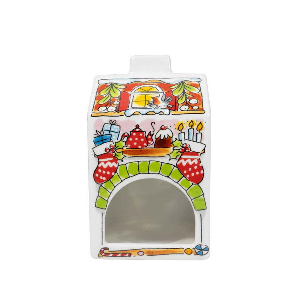 TEELICHTHALTER Weihnachten in Bunt - 14,5cm - Multicolor, Keramik (8.5/14.5/8.3cm) - Blond Amsterdam