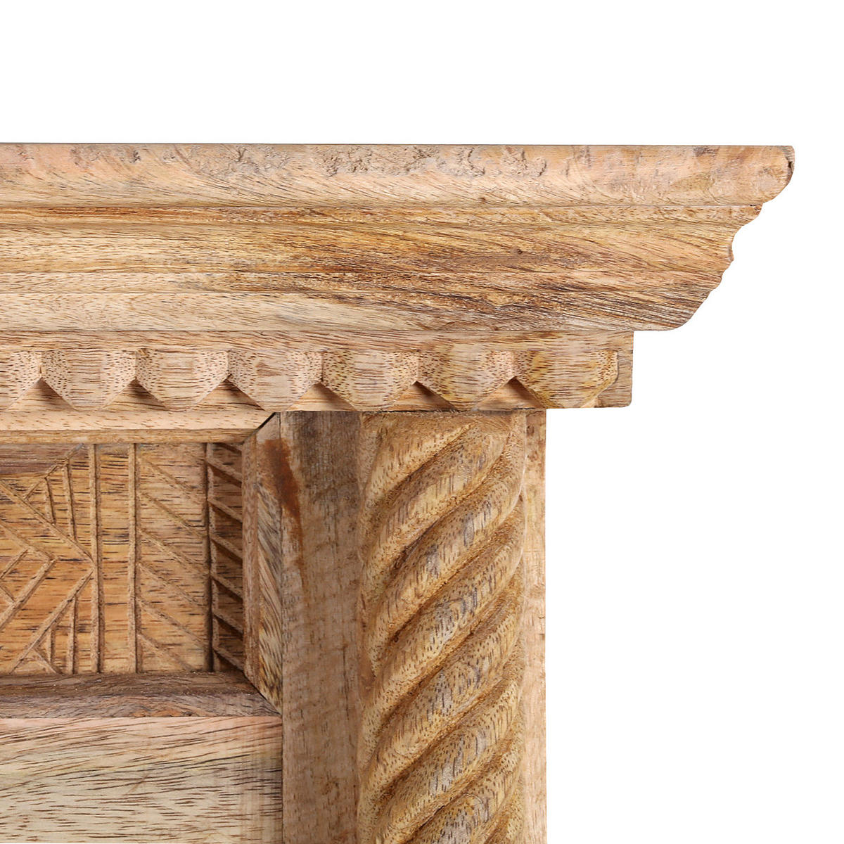 GARDEROBENSCHRANK - Mango massiv - Braun, Holz (130/184/52cm) - home24