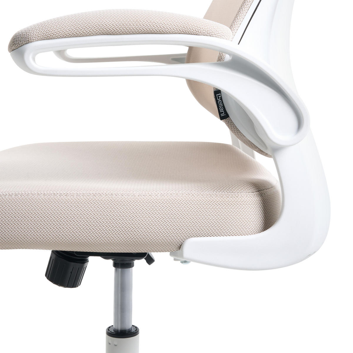BÜROSTUHL Stoff Beige Nexel - Beige, Textil (60/114/60cm) - Beliani