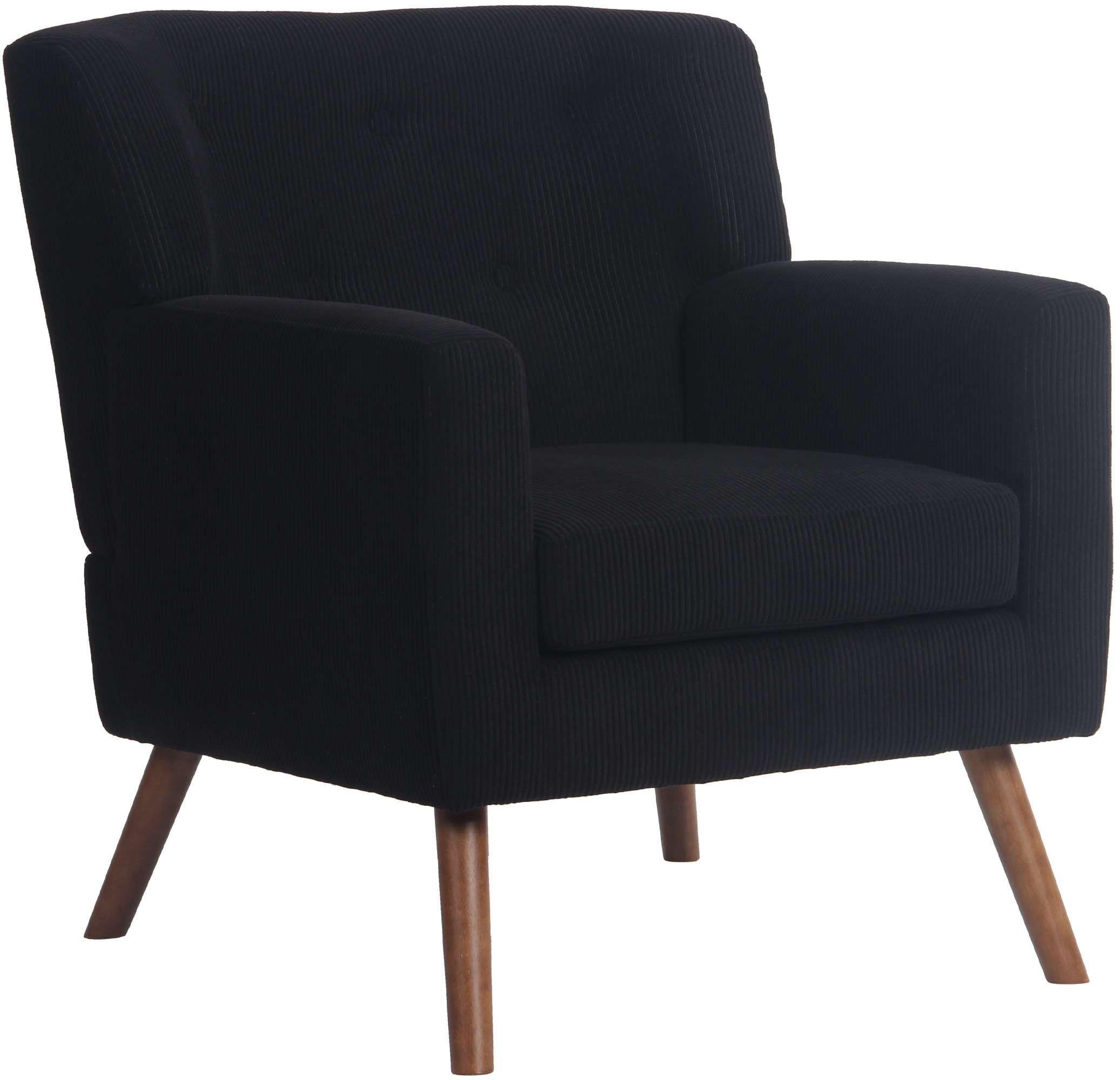 SESSEL Cord Schwarz - Schwarz/Braun, Holz/Textil (72/80/74cm) - CLP