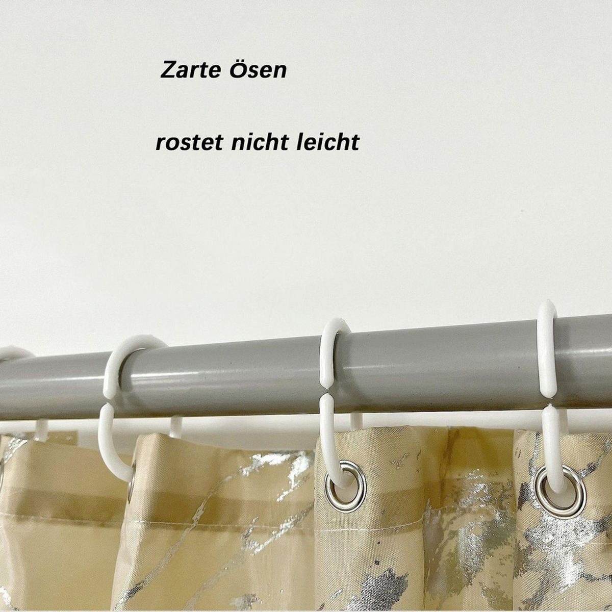 DUSCHVORHANG 180/180 cm grau - Grau, Textil (180/180cm) - Kaket