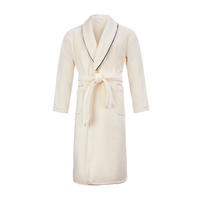 BADEMANTEL DAMEN SCHALKRAGEN MANHATTAN VELOURS IVORY - 017 - Beige, Textil (Snull) - MÖVE