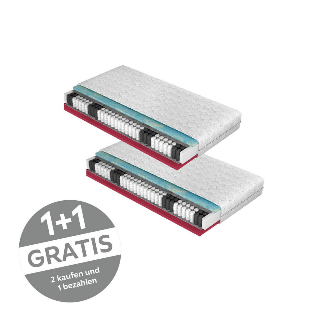 Taschenfederkernmatratze Live Marble 80x200 Cm H2 H: 17 Cm