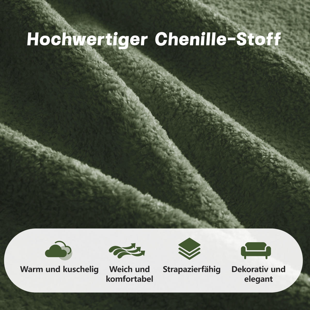 SOFA modular mit tiefer Sitzfläche Samt Grün - Grün, Holzwerkstoff (98/70/288cm) - Meubliv