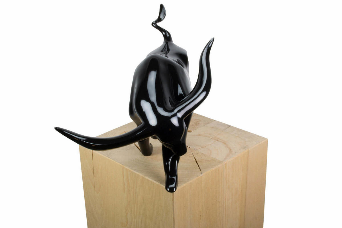 SKULPTUR Schwarz 46/33 cm - Schwarz, Stein (1.95/33/28cm) - KUNSTLOFT