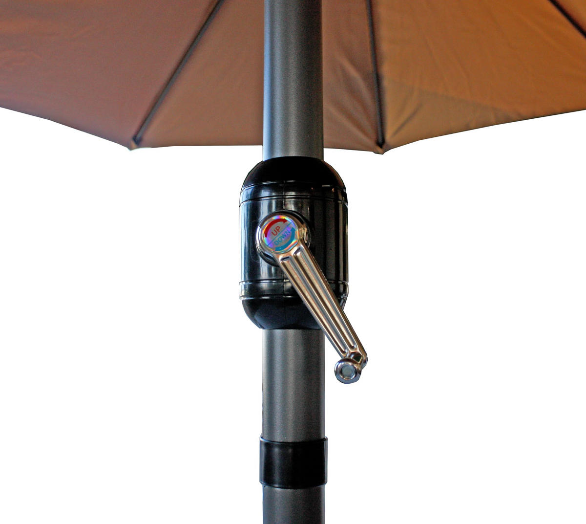 DOPPEL-SONNENSCHIRM Winda Hellbraun Gartenschirm - Hellbraun, Kunststoff (265/460cm) - DELUKE