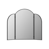 FRISEURSPIEGELS - Metall - 85 x 70,5 cm - Schwarz - QIANA - Schwarz, Metall (85/70.5/1.5cm) - Vente-Unique