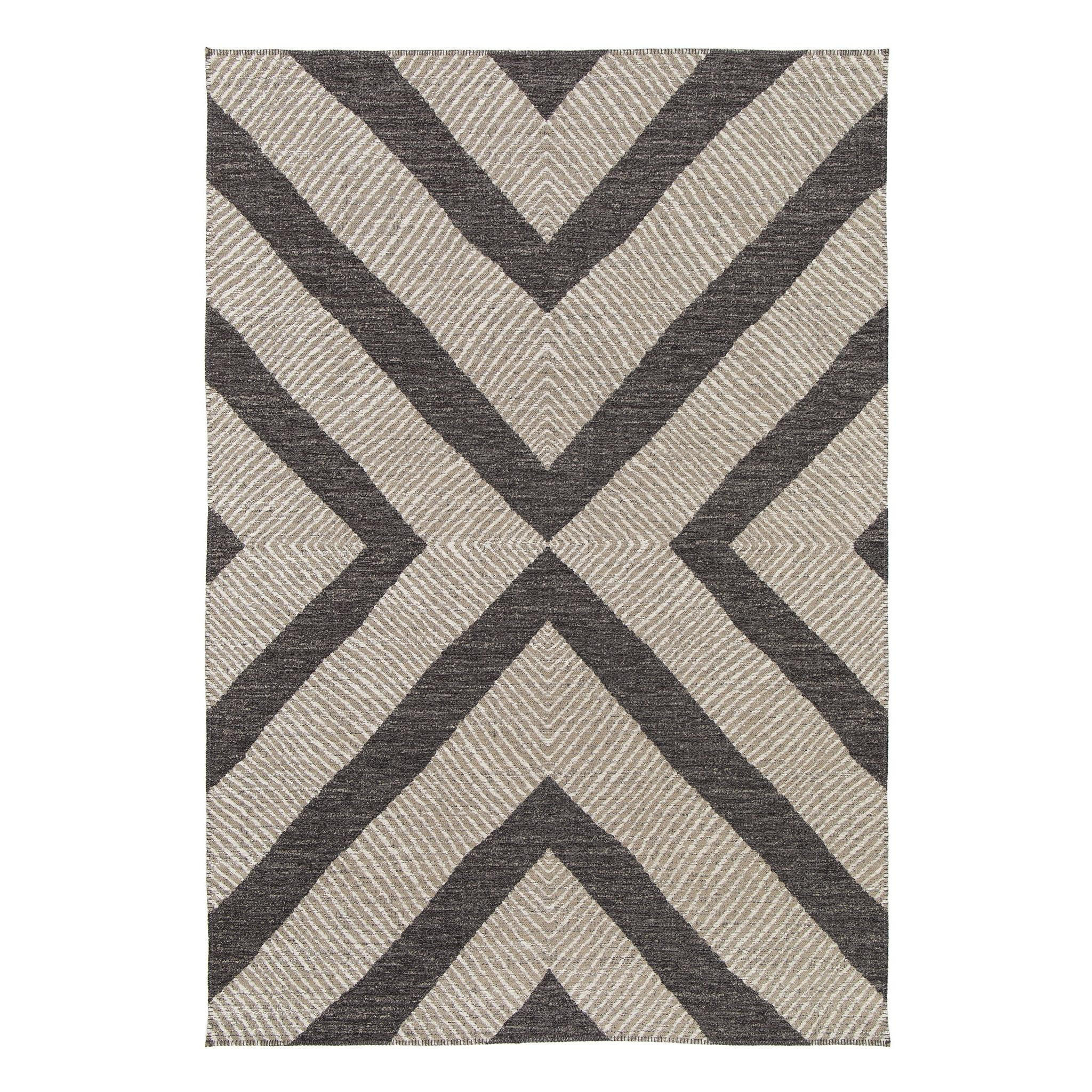 TEPPICH Design recycelte Fasern bruin - Braun, Textil (120/170cm) - AFK Living