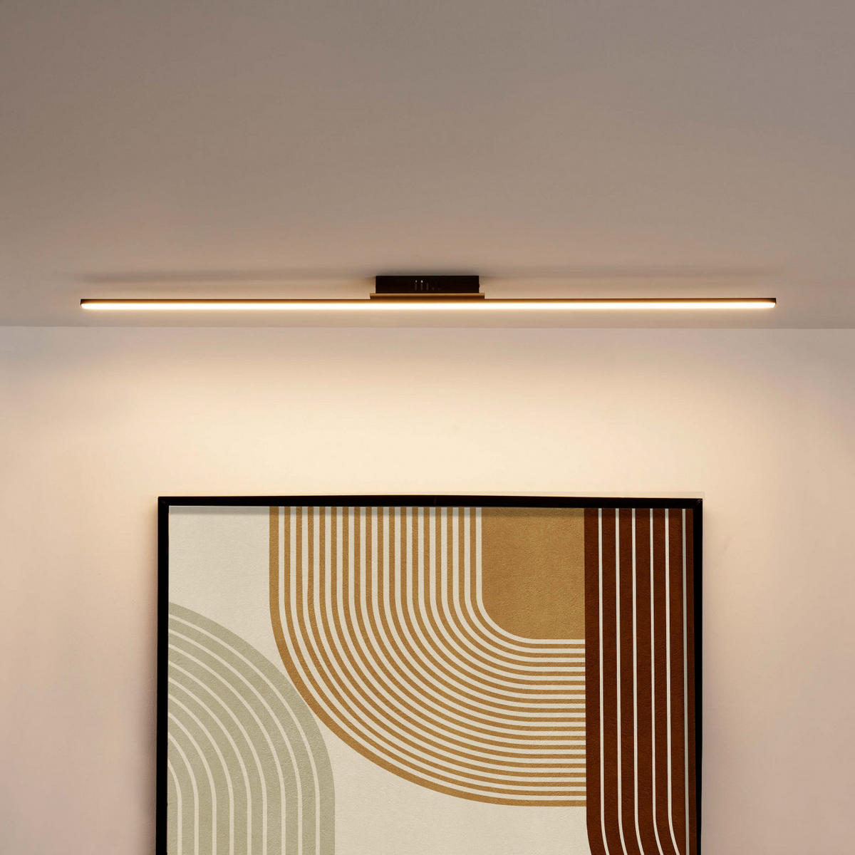 DECKENLEUCHTE Nagai, Schwarz, 122cm - Schwarz, Metall (122/8/122cm) - KOSILUM