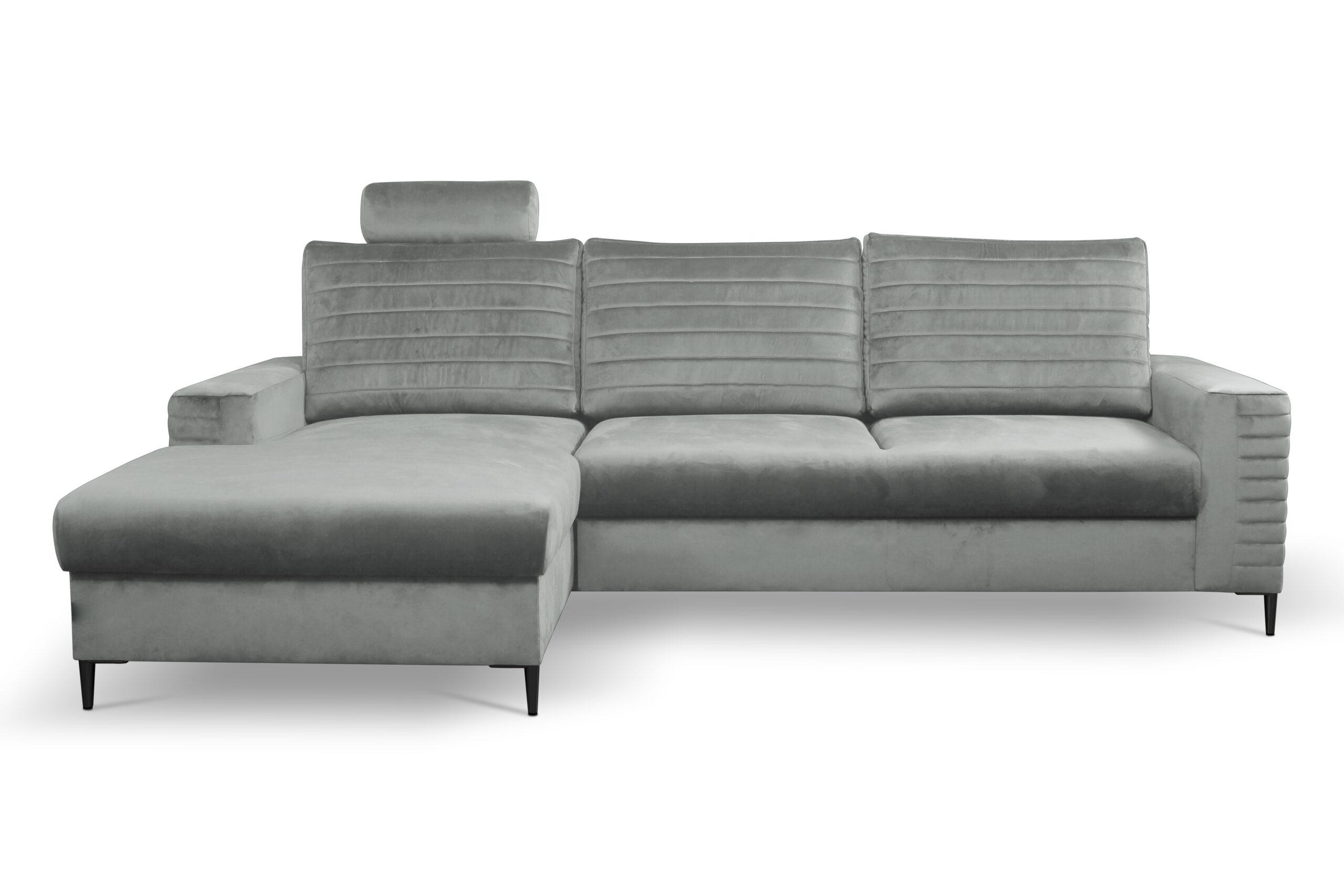 ECKSOFA NITRO L Grau (Velluto 16) - Grau, Holzwerkstoff (253/165cm) - Möblo