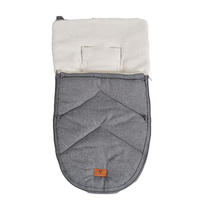 FUSSSACK Luxe grau 80 cm, für 5-Punkt-Gurtsystem, flauschiges Innenfutter, wetterfest - Grau, Textil (40/8/80cm) - Cangaroo