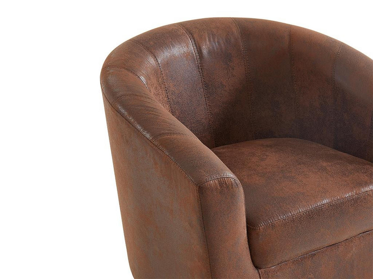 LOUNGE-SESSEL - Microfaser - Braun - CRISTOBAL II - Braun, Textil (71/76/78cm) - Vente-Unique