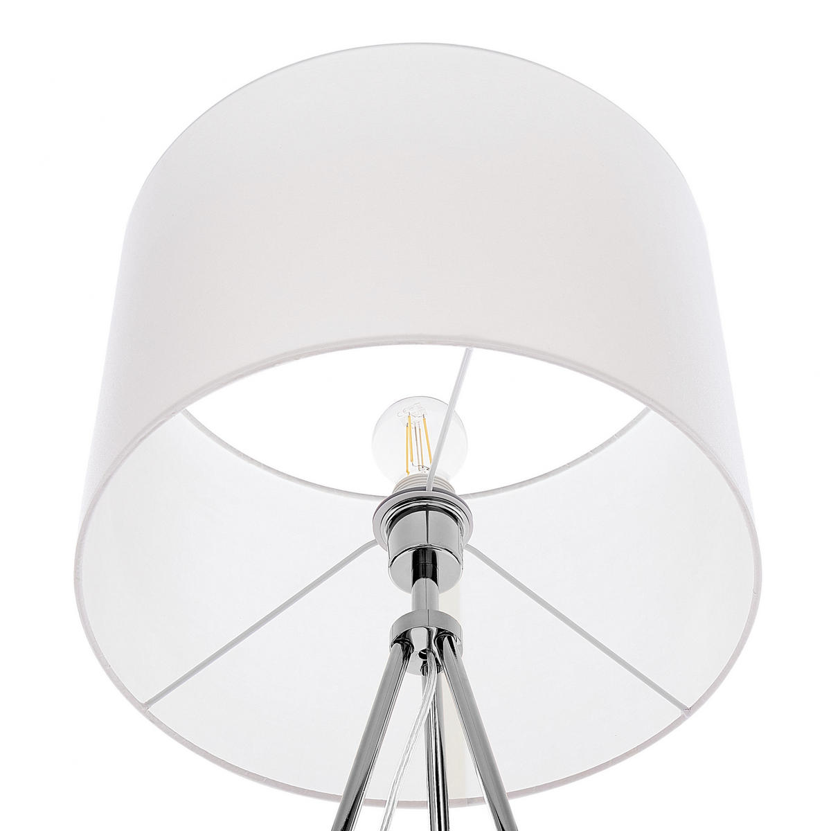 STEHLAMPE Vistula 55/55/148 cm - Weiß, Metall (55/55/148cm) - Beliani