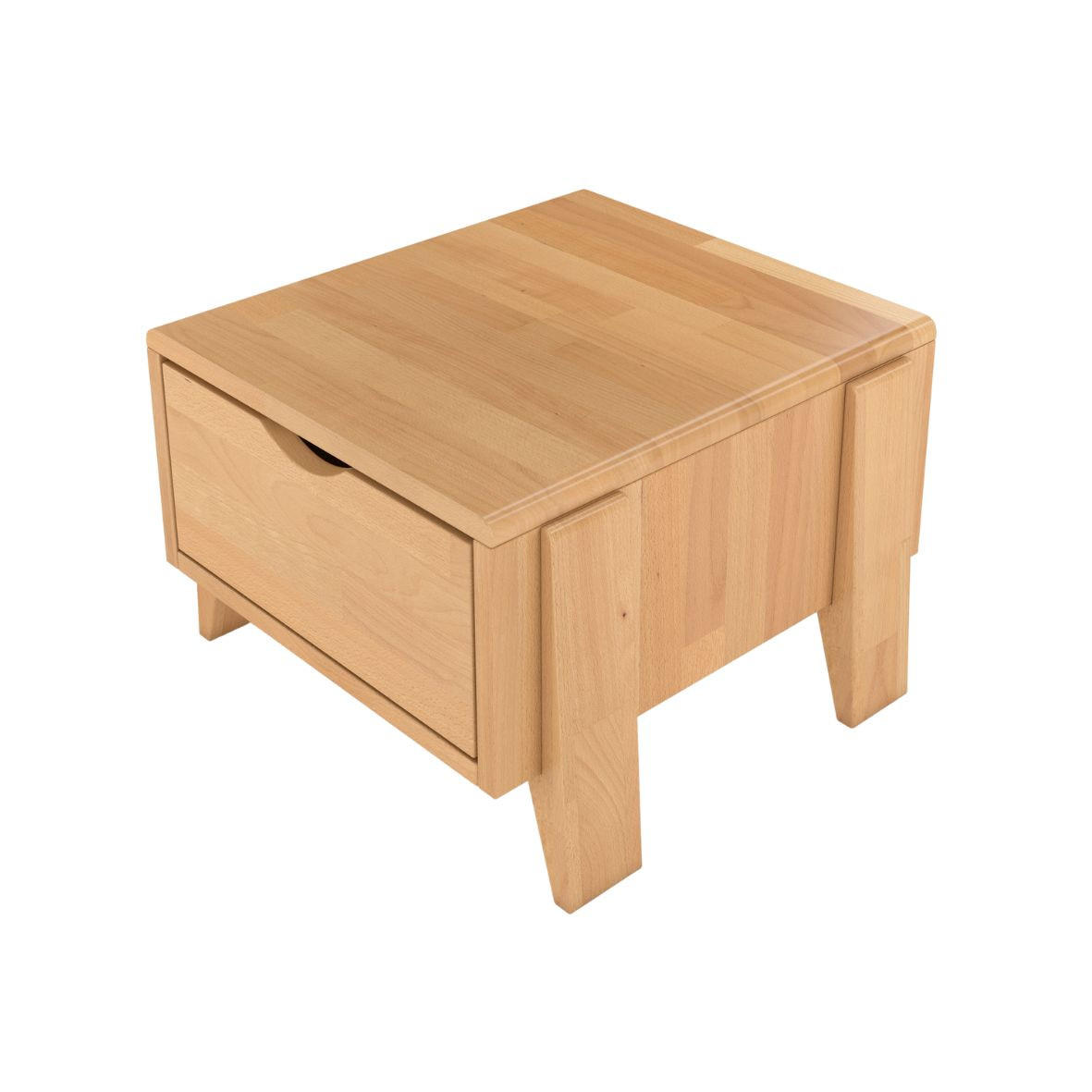 Thumbnail - Visby Massivholznachttisch, Buche, Holz, 45x32x35 cm, Schlafzimmer, Nachttische