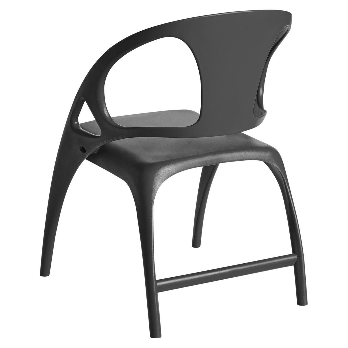 GARTENSTUHL 4er-Set Schwarz Nemi - Schwarz, Kunststoff (59/80/53cm) - Beliani